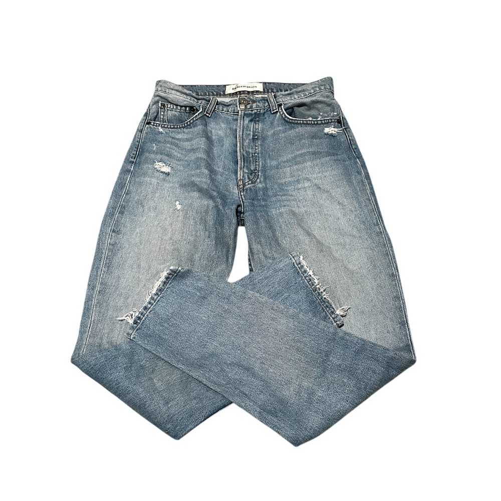 Women’s Reformation brand, designer Jeans denim. Size 26. Button fly.